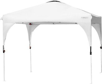 10x10 FT Outdoor Pop Up Tent Canopy Height Adjustable Sun Shelter W/ Roller Bag White