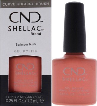 Shellac Nail Color - Salmon Run by for Women - 0.25 oz Nail Polish