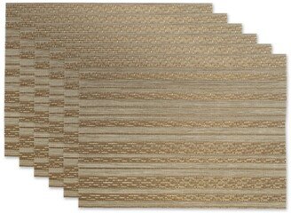 Design Import Metallic Basket weave Placemat, Set of 6