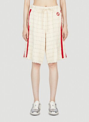 Interlocking G Tweed Bermuda Shorts - Woman Shorts Cream It - 42