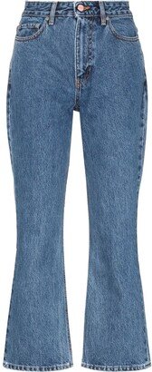 Betzy organic cotton flared cropped jeans