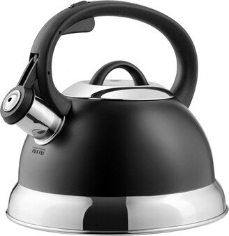 Flintshire 1.75 Quart Whistling Stovetop Tea Kettle in Black