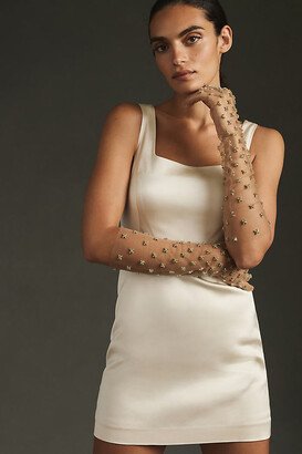 Blossom Veils Embellished Fashion Gloves