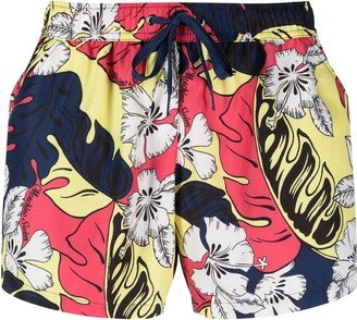 Floral-Print Swim Shorts-AI