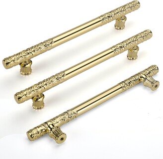 Gold Cabinet Handles Brushed Brass Drawer Pulls Real Kitchen Furniture Cupboard Hardware Zinc Alloy