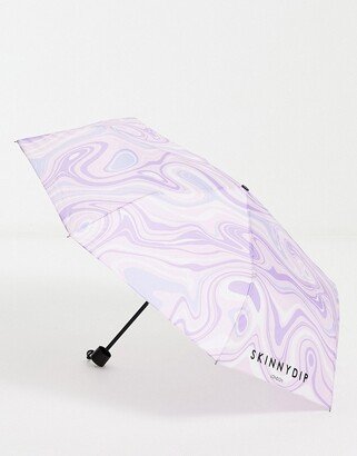 umbrella in purple swirl print