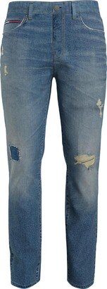 Mens Distressed Stretch Skinny Jeans