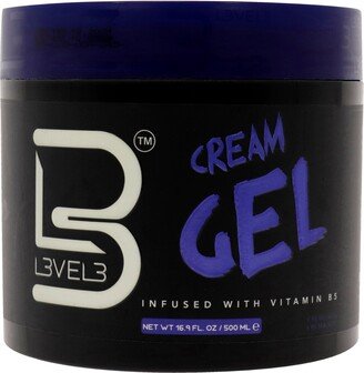 Cream Hair Gel by L3VEL3 for Men - 16.9 oz Gel