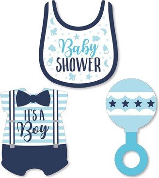 Big Dot of Happiness It's a Boy - DIY Shaped Blue Baby Shower Cut-Outs - 24 Count