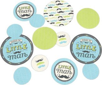 Big Dot of Happiness Dashing Little Man Mustache Party - Baby Shower or Birthday Party Giant Circle Confetti - Party Décor - Large Confetti 27 Count