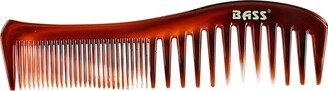 Bass Brushes Tortoise Shell Finish Grooming Comb Premium Acrylic Large Wide and Fine Tooth Style Large Wide and Fine Tooth Style