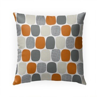 Mid-century Orange Ovals Indoor/Outdoor 18-inch Pillow by Havenside Home - 18X18