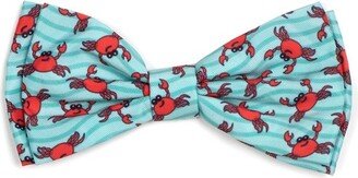 The Worthy Dog Crabs Bow Tie Adjustable Collar Attachment Accessory - Teal - L