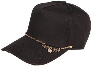 Distressed Logo Chain Baseball Cap