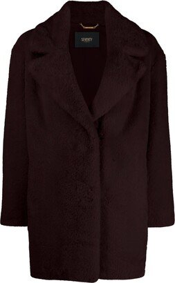 Single-Breasted Faux-Fur Coat-AB