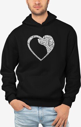 Men's Dog Heart Word Art Hooded Sweatshirt