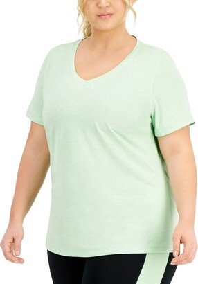 Id Ideology Plus Size Rapidry V-Neck Performance T-Shirt, Created for Macy's