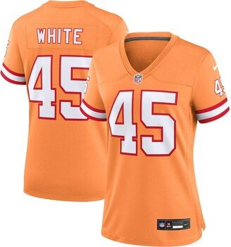 Women's Devin White Orange Tampa Bay Buccaneers Throwback Game Jersey