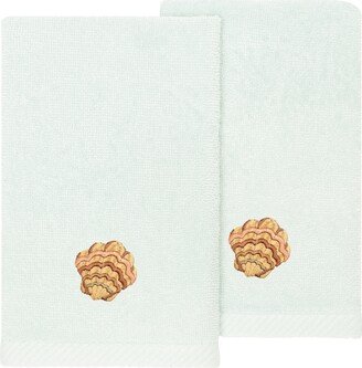 Linum Home Textiles Turkish Cotton Aaron Embellished Fingertip Towel Set, 2 Piece