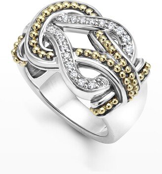 Large Newport Diamond Knot Ring, Size 7