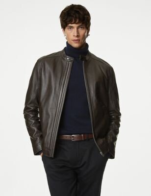 Leather Biker Jacket-BF