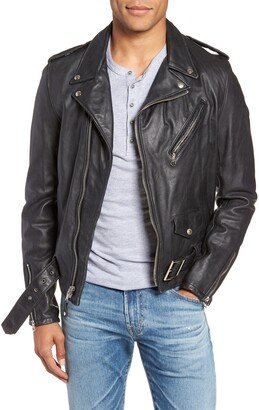 Hand Vintaged Cowhide Leather Motorcycle Jacket