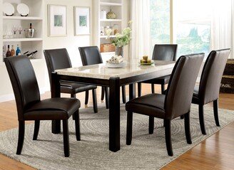 Koby Contemporary Walnut Solid Wood 7-Piece Dining Set