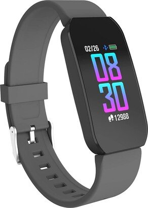 Itouch Unisex Gray Silicone Strap Active Smartwatch 44mm