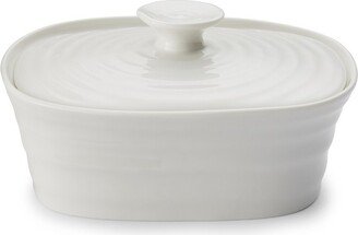 Sophie Conran White Covered Butter Dish,6 inch x 4.75 inch