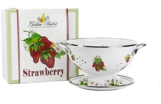 Strawberry Enamelware 2-Piece Giftboxed Colander