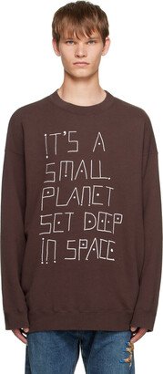 Brown Printed Sweatshirt