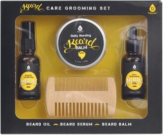 Beard Care Grooming set,Beard Oil,Beard serum,Beard Balm. Includes Beard Comb & Brush