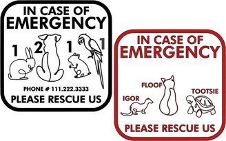 In Case Of Emergency Pet Rescue House Decal