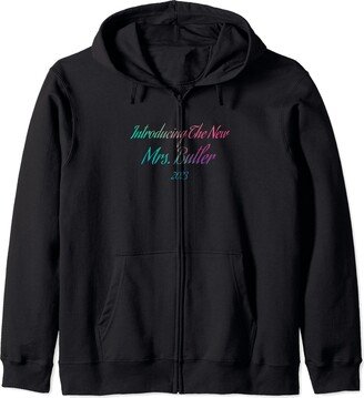 BUTLER wedding engagement new mrs lastname 2023 Introducing the new Mrs BUTLER 2023 wedding engagement Zip Hoodie