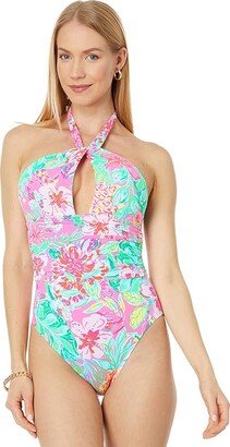 Ledger Halter One-Piece (Multi Journey To The Jungle) Women's Swimsuits One Piece
