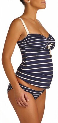 Marine Stripe Maternity Tankini Swimsuit