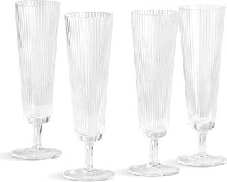 Soho Home Set Of 4 Fluted Champagne Flutes (225Ml)