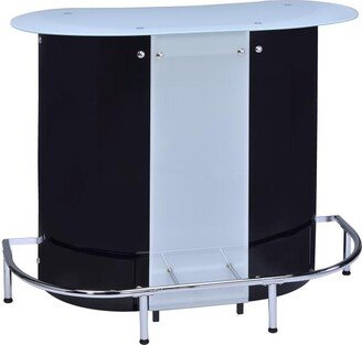 Spencer Contemporary Frosted Glass Top Bar Unit