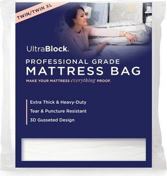 UltraBlock Mattress Bags for Moving - 6 Mil Thick Plastic Mattress Storage Bag Cover, Twin