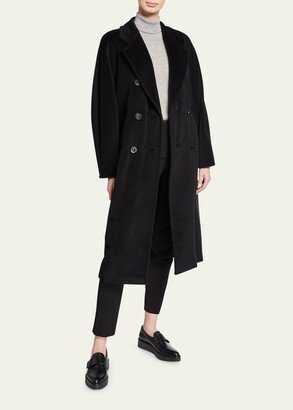 Wool-Cashmere Belted Madame Coat