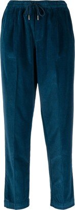 Drawstring-Waist Corduroy Cropped Trousers