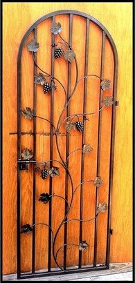 Charlotte Grapevine Iron Wine Cellar Door - Handcrafted in The USA Custom Built Garden Gate