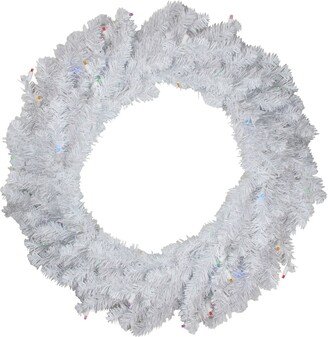 Northlight 36 Pre-Lit Led White Pine Christmas Wreath - Multi Lights