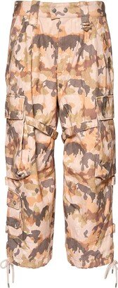 Elore camo printed cotton cargo pants