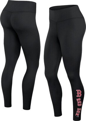 Women's Branded Black Boston Red Sox Wordmark Stack Leggings