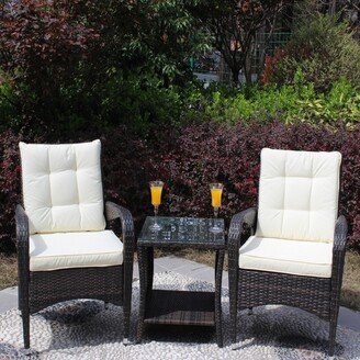 Telepassa 3 piece Patio Conversation Sofa Chair Set