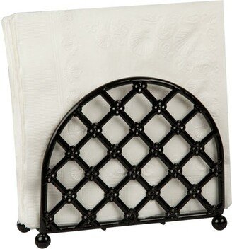 Lattice Collection Free-Standing Napkin Holder, Black