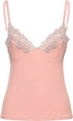 Angel kiss viscose blend top w/ lace