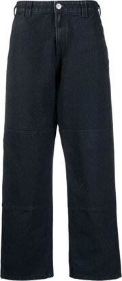 Mid-Rise Cotton Loose Trousers-AA