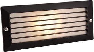 Netlighting Brick 1 Light Outdoor Light Outdoor With Louvre Black Opal Glass IP54